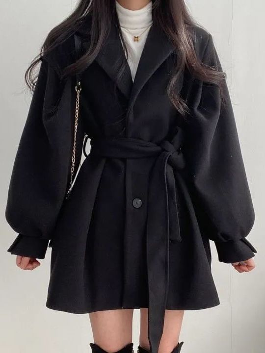 Tailored Coat Wool - Cappotto di lana in stile coreano,