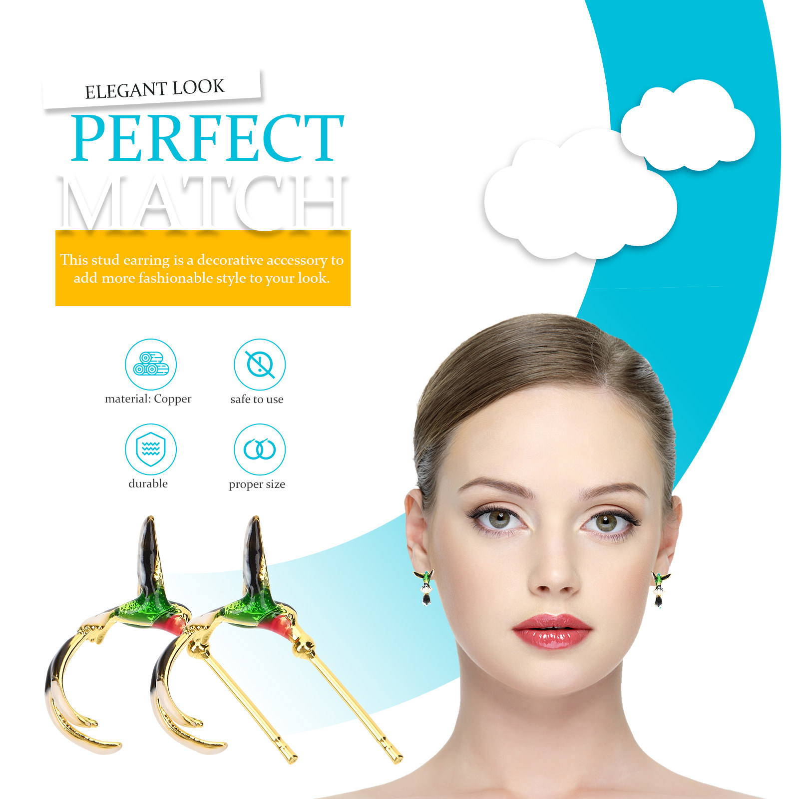 Formal Wear Jewelry For Women - 1 Paio di Orecchini a Perno