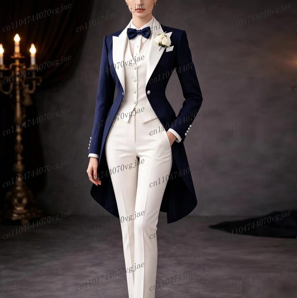 Blazer Set Women Formal - Completo da donna blu navy e