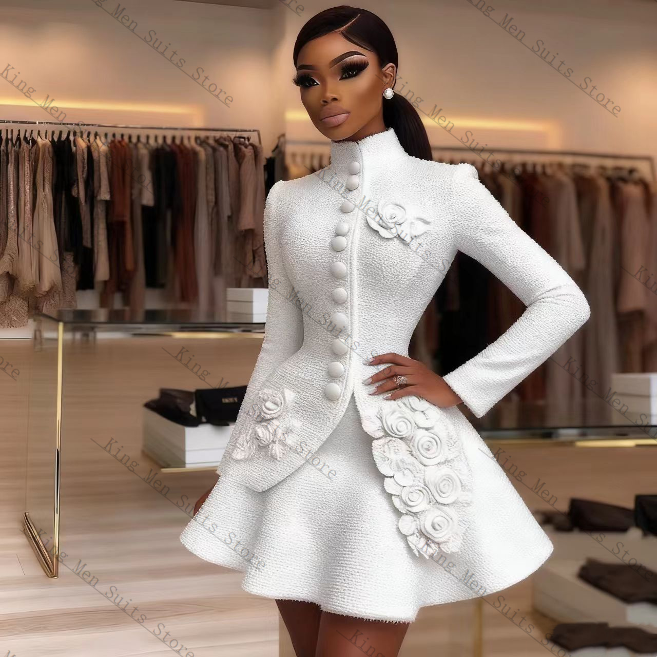 Women Luxury Formal Wear - Abito da donna bianco di lusso