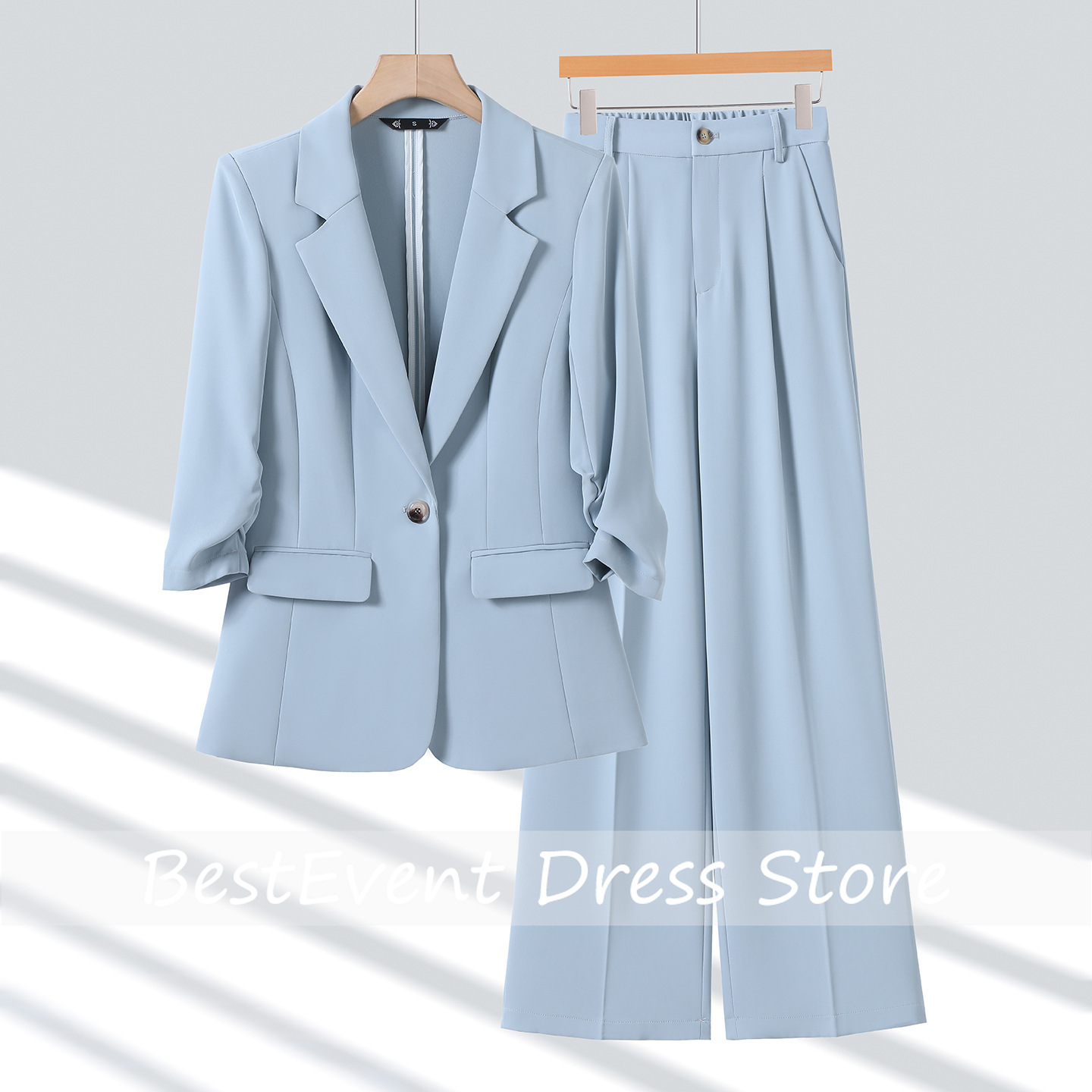 Blazer Set Women Formal - Completo da Donna Blu Chiaro, Stile