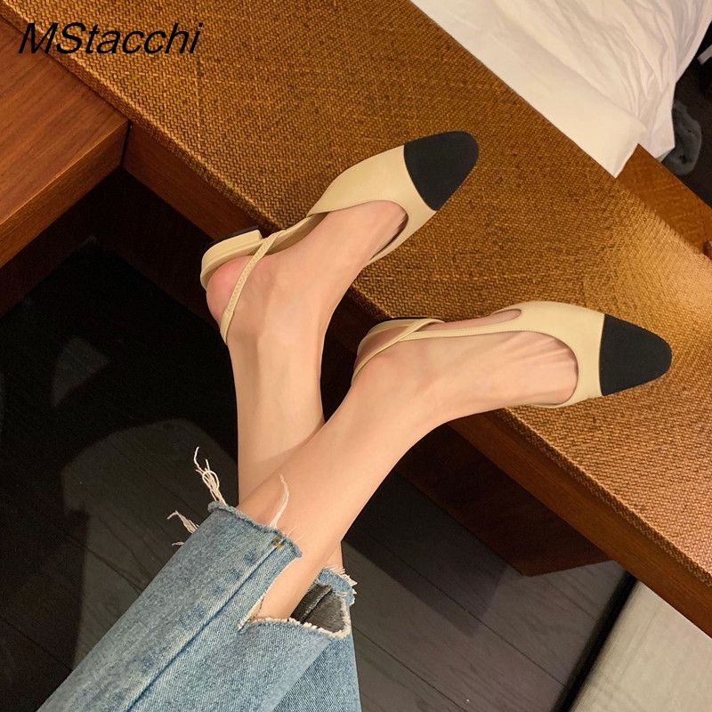 Slingback Heel Formal - Sandali da donna con cinturino in