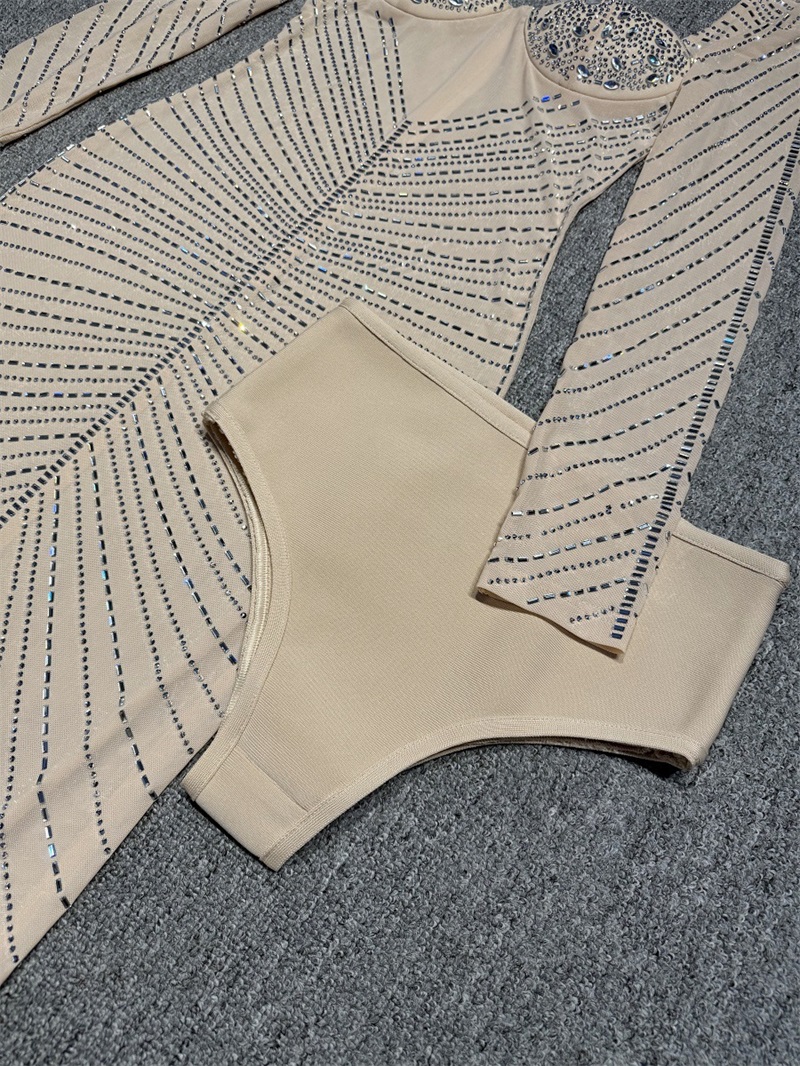 Cristalli di lusso Beige Abito - Women Luxury Formal Wear recensione e prezzo